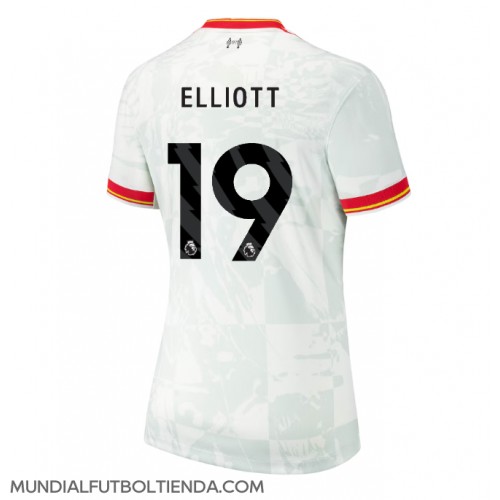 Camiseta Liverpool Harvey Elliott #19 Tercera Equipación Replica 2024-25 para mujer mangas cortas